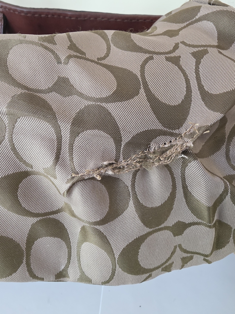 Vintage Coach Hamptons Braided Cognac Leather Carryall Bag Y2K Limited Edition - Picture 9 of 16